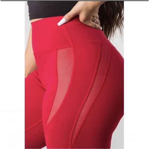 Buffbunny Queen B Salsa Red Leggings S - Picture 2 of 8